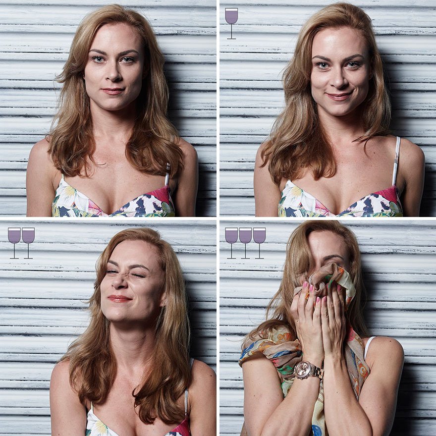 Photographer capture How People look different after wine