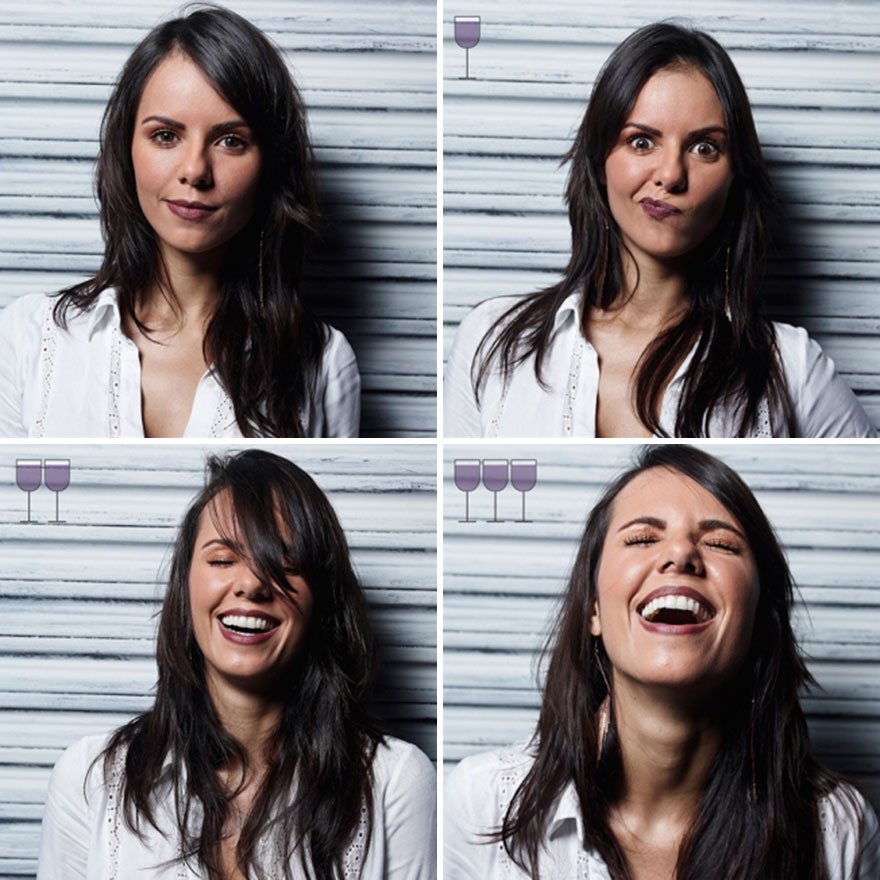 Photographer capture How People look different after wine