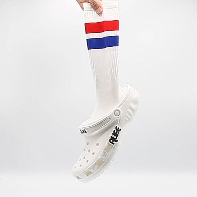 Alife's New Collection OF Crocs With Socks Attached To It Is The Perfect Summer Fashion Trend