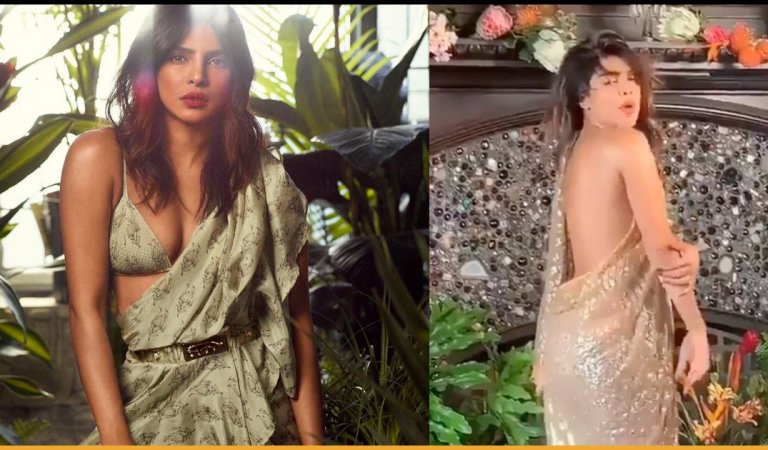 Priyanka Chopra Sizzles In Backless Saree In The New Magazine Cover Shoot