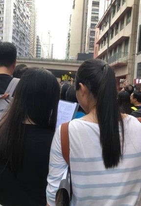 Students In Hong kong Caught Studying During A Massive Protest for extradition bill