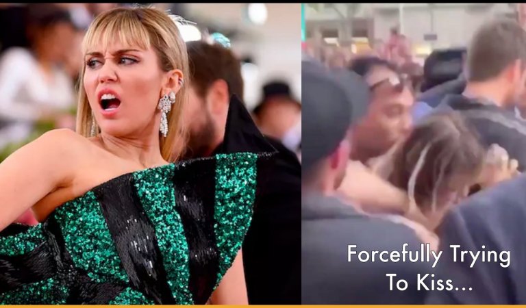 Video Of Fan Forcefully Trying To Kiss Miley Cyrus In Spain Goes Viral