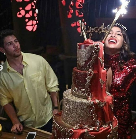 The Fancy 5 Storey Birthday Cake For Stunning Priyanka Chopra As She Turns 37