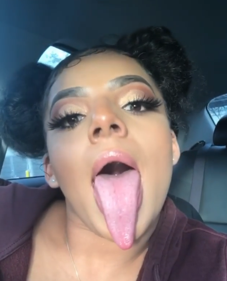 21-year-old Makes $100K By Posting Pictures Of Her Exceptionally long Tongue