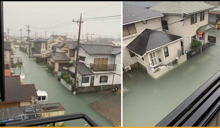 Streets In Japan Are So Clean, Even Floodwater Is Clear