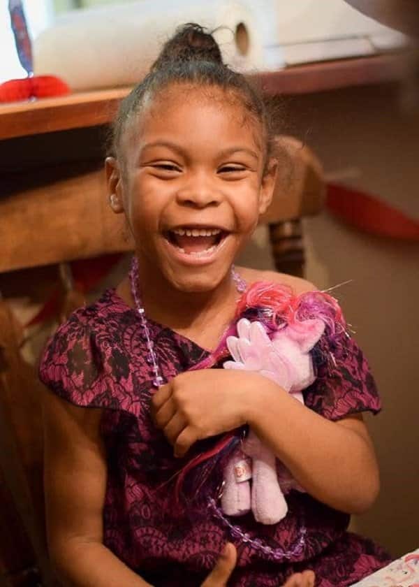 a girl in pink dress