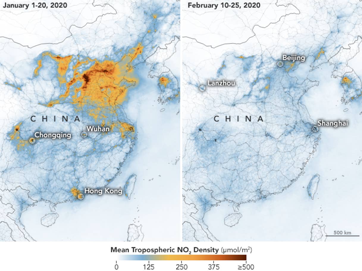 Satellite Images By NASA Shows Pollution Drops in China As Coronavirus Made Factories Shut