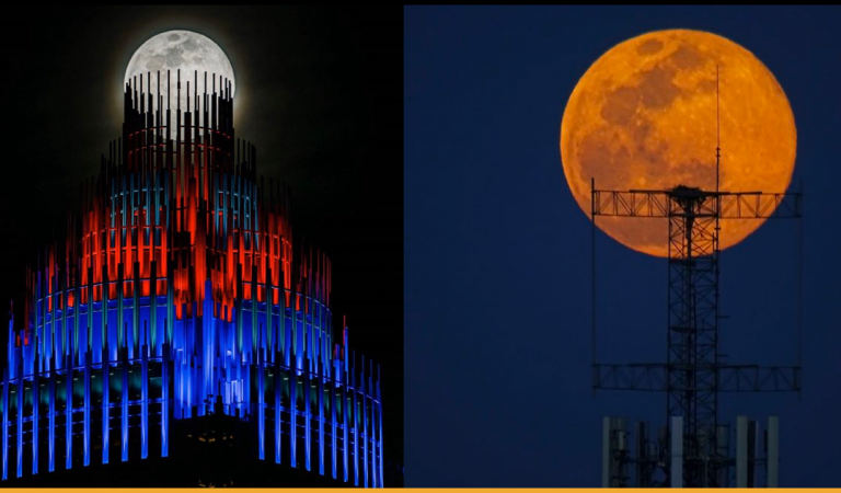 Best Pictures of Breathtaking Pink Supermoon Of 2020 From All Over The Internet