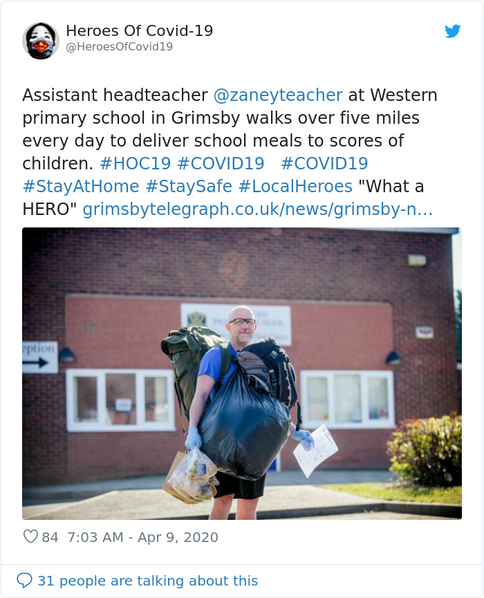 Inspiring Teacher Walks 5 Miles Daily with 40 Lbs of Free Food To Feed His 78 Students