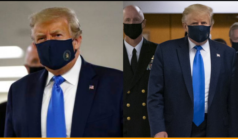 Donald Trump Finally Started Wearing A Face Mask In Public As COVID Cases Rise Globally